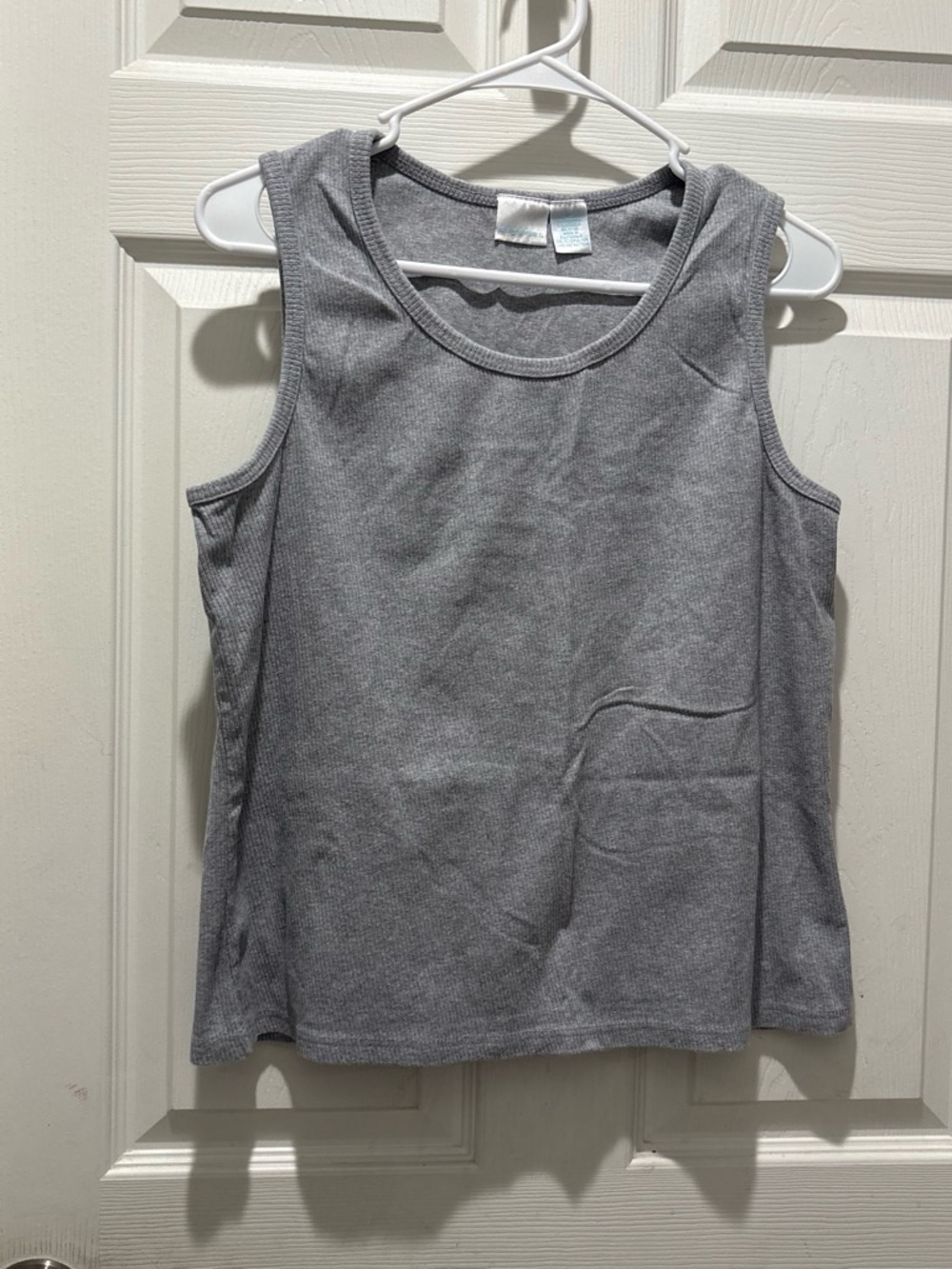 Prospirit Gray Ribbed Tank Top - Women